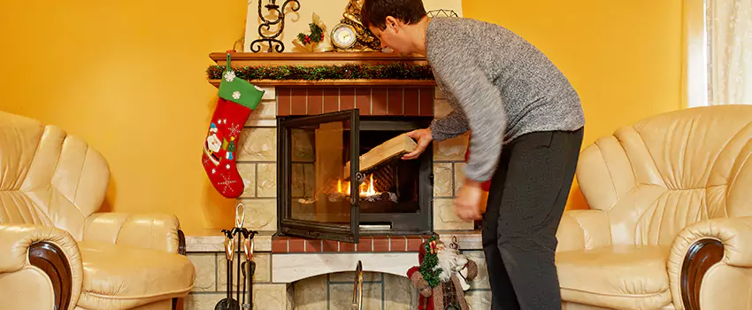 Rusted Metal Fireplace Restoration in McAlester, Oklahoma
